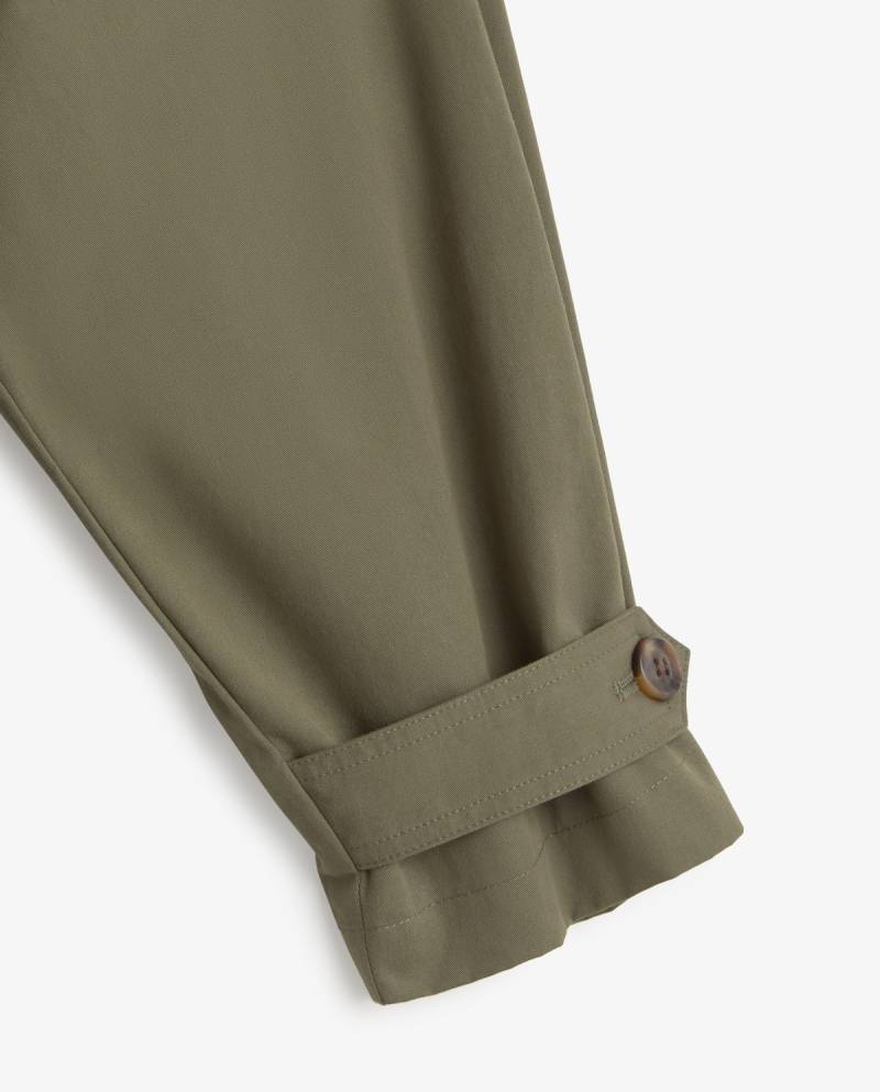 yerse midi trench coat military green sketchshop