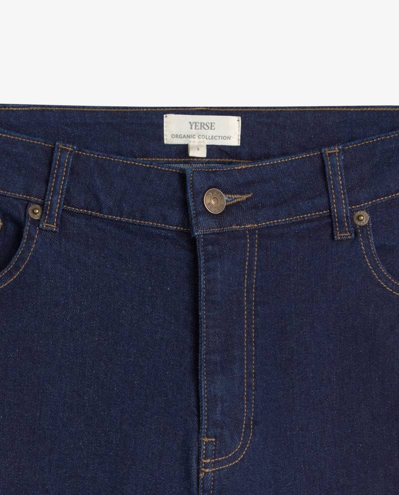 yerse wide leg jeans turned up cuffs dark blue sketchshop