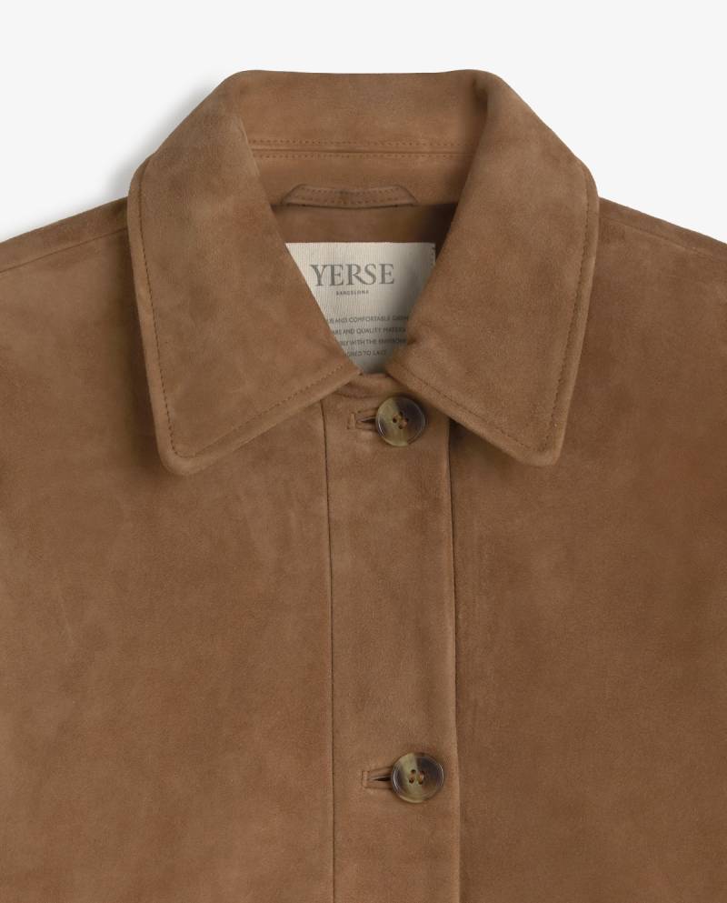 yerse suede midi coat camel sketchshop