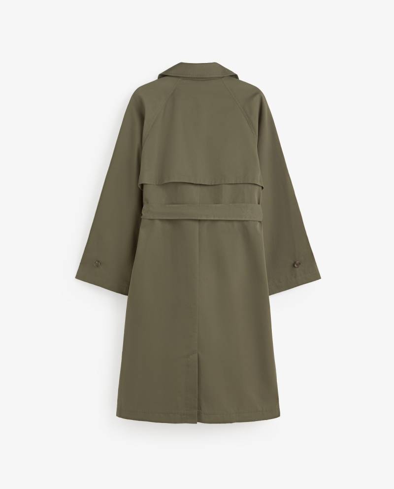 yerse midi trench coat military green sketchshop