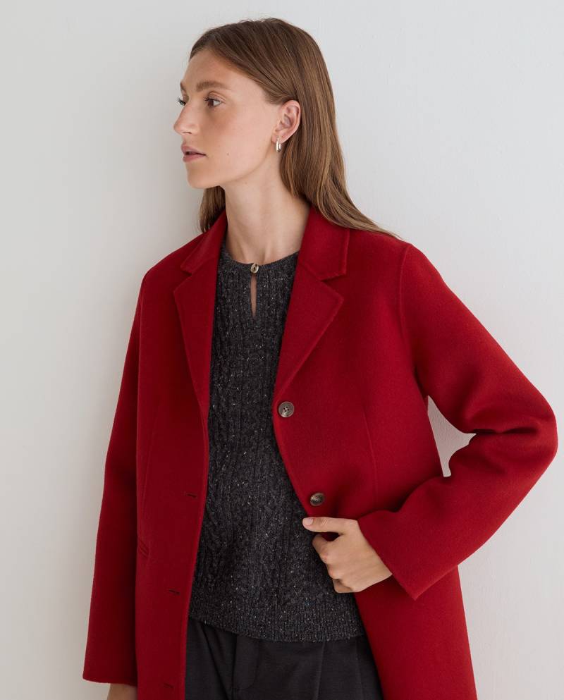 yerse handmade wool blend midi coat red sketchshop