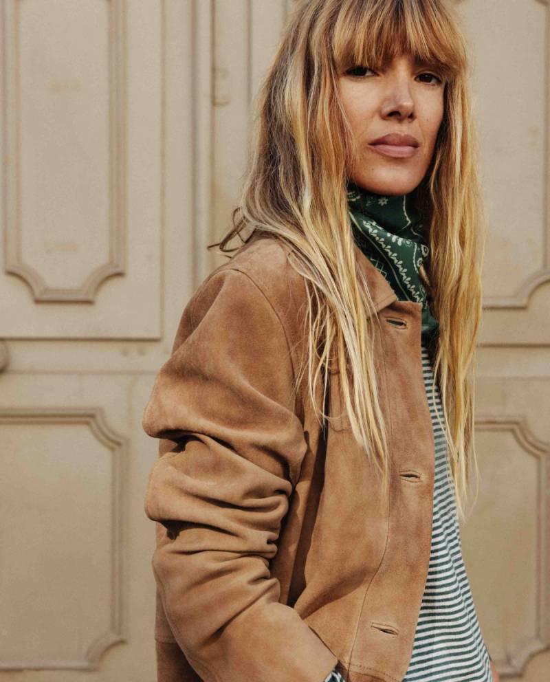 yerse suede midi coat camel sketchshop