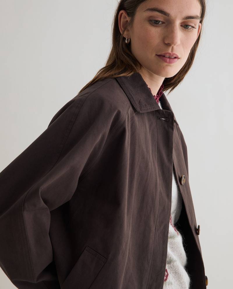 yerse short trench coat chocolate sketchshop