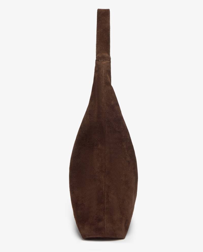 yerse suede hobo bag chocolate sketchshop