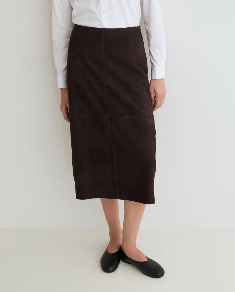 yerse suede skirt chocolate sketchshop