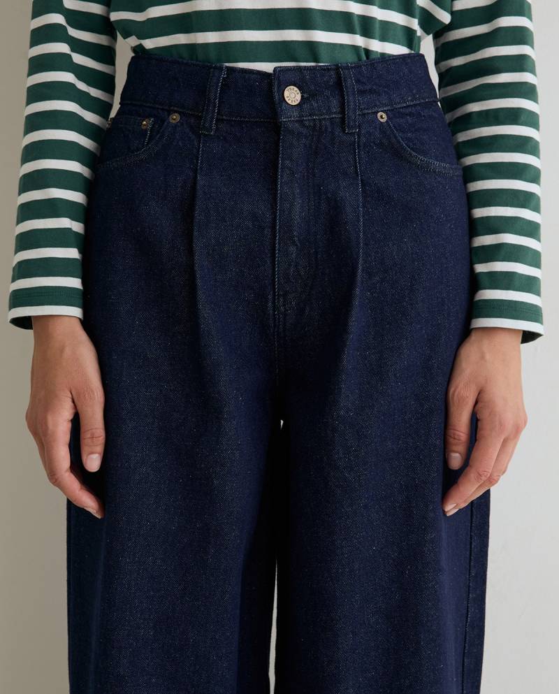 yerse barrel leg denim trousers indigo sketchshop