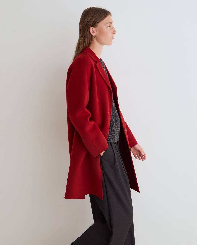 yerse handmade wool blend midi coat red sketchshop