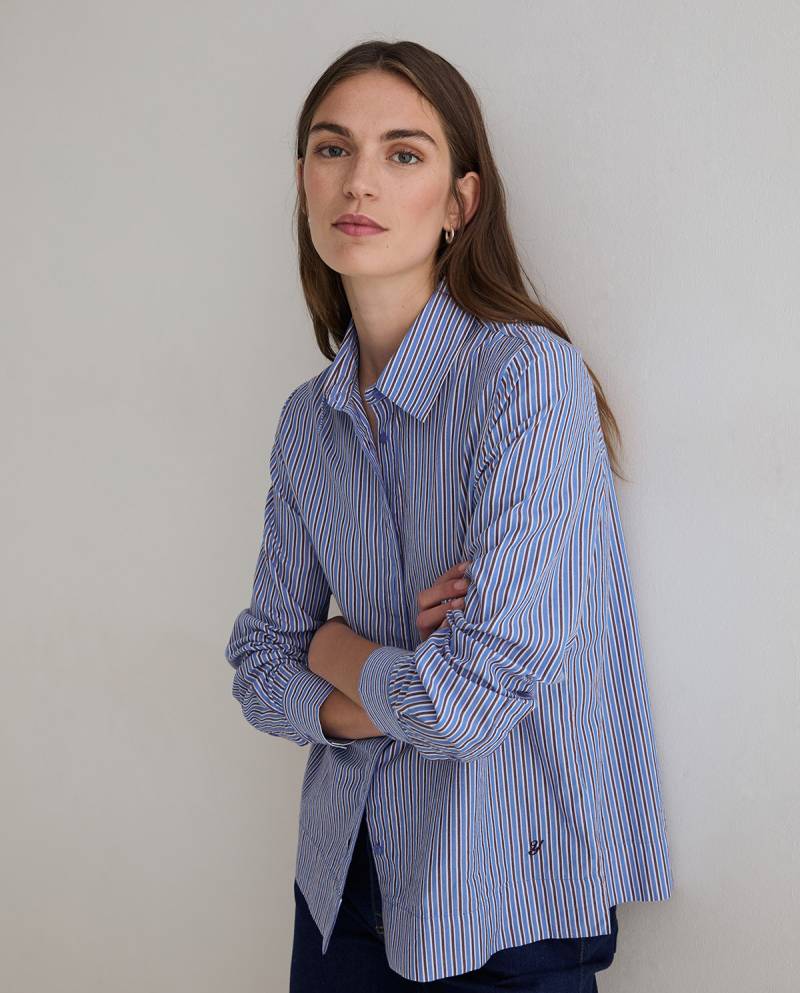 yerse organic cotton poplin shirt stripes sketchshop