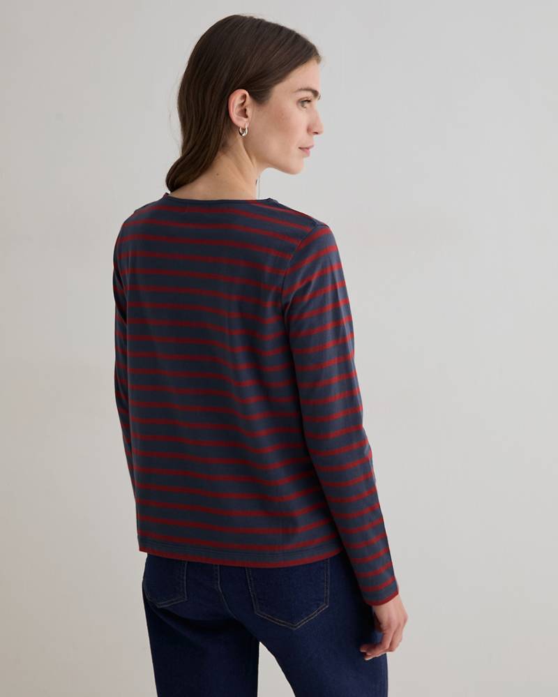 yerse organic cotton striped tshirt blue sketchshop