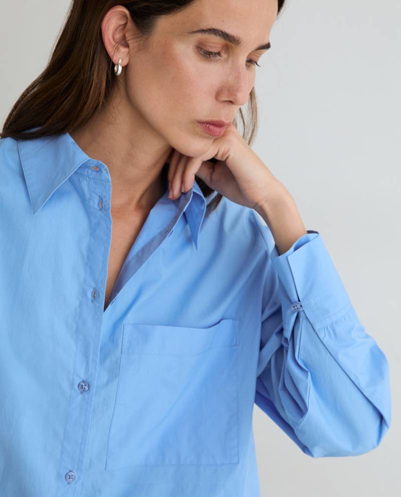 yerse oversize poplin shirt light blue sketchshop