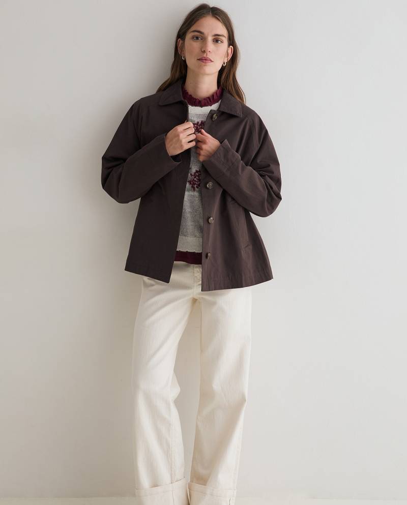 yerse short trench coat chocolate sketchshop