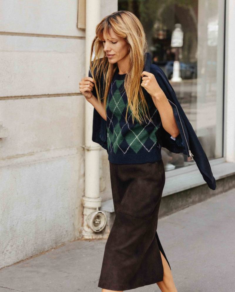 yerse suede skirt chocolate sketchshop