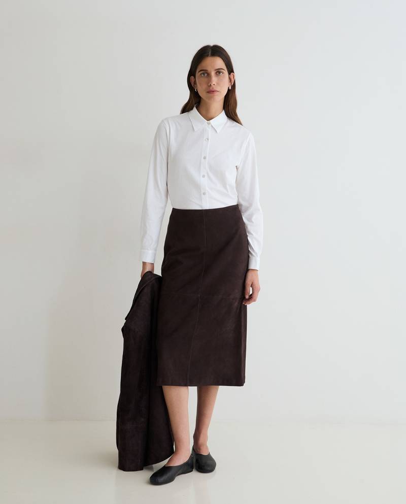 yerse suede skirt chocolate sketchshop