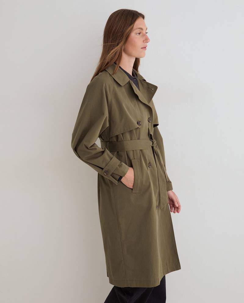 yerse midi trench coat military green sketchshop