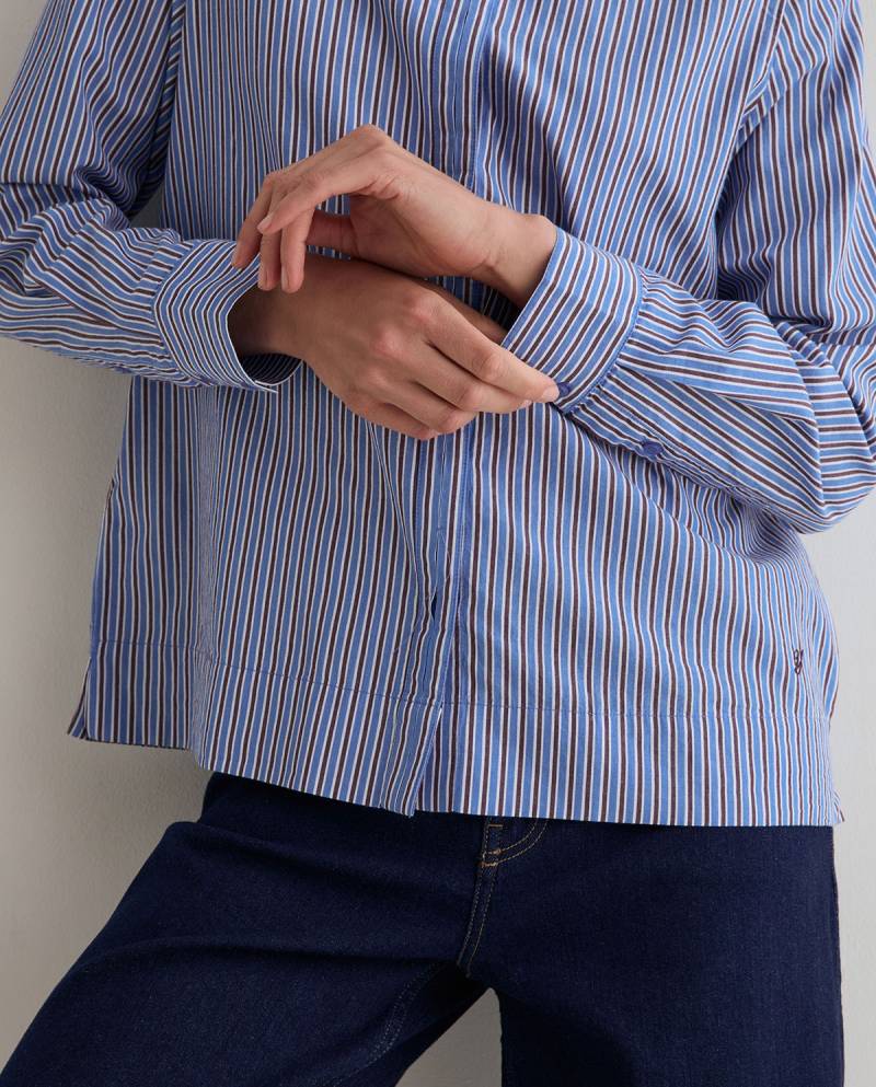 yerse organic cotton poplin shirt stripes sketchshop