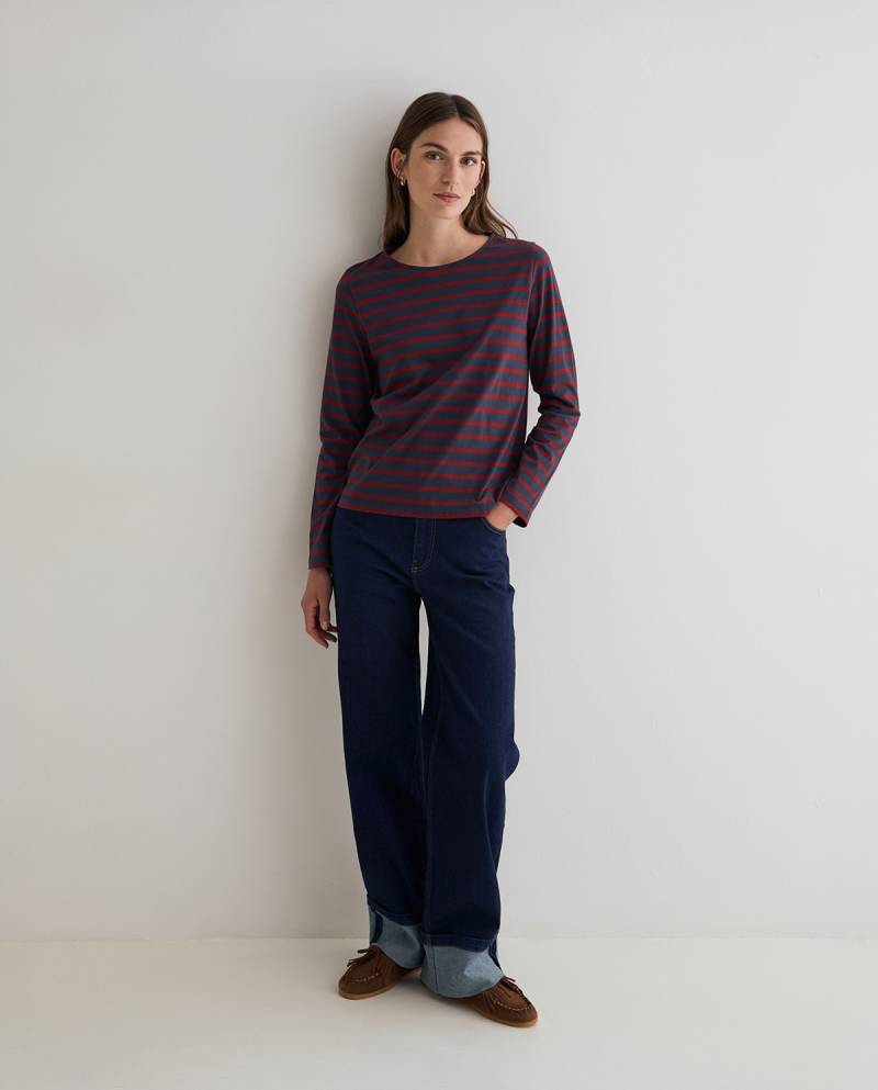 yerse organic cotton striped tshirt blue sketchshop