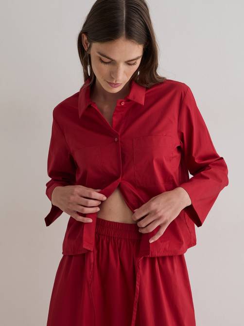 yerse poplin shirt red sketchshop