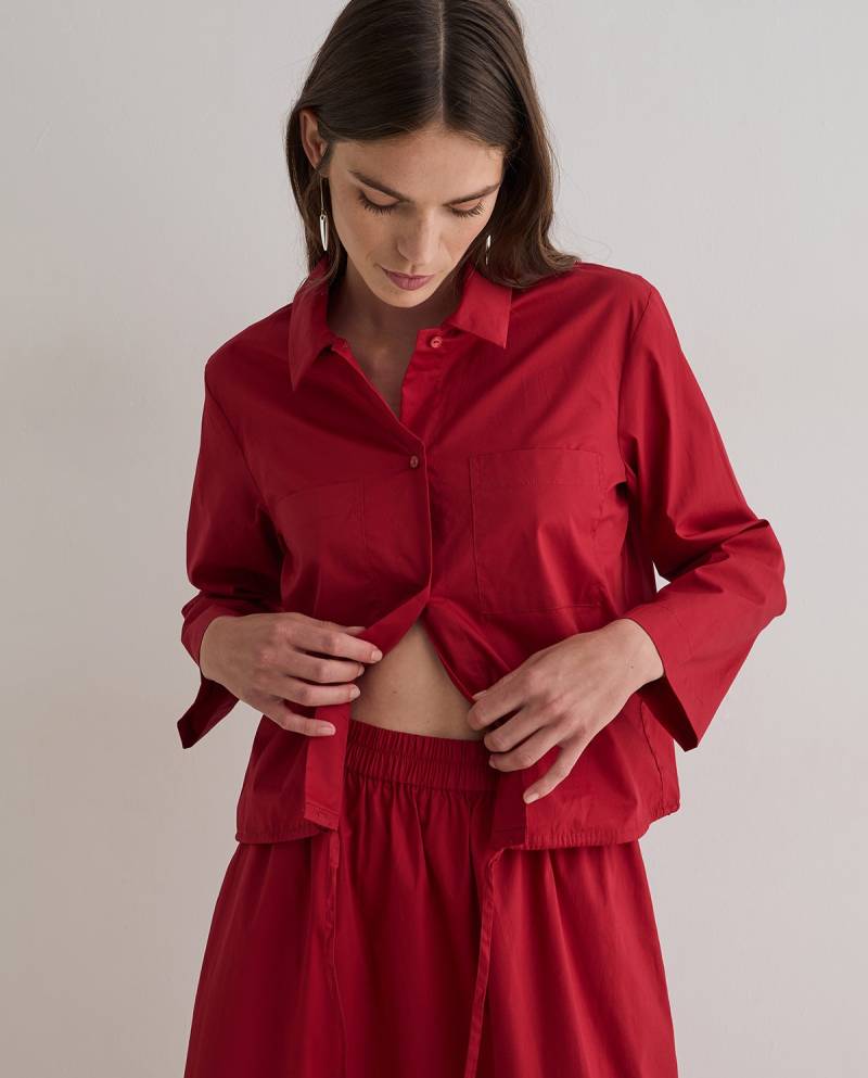 yerse poplin shirt red sketchshop