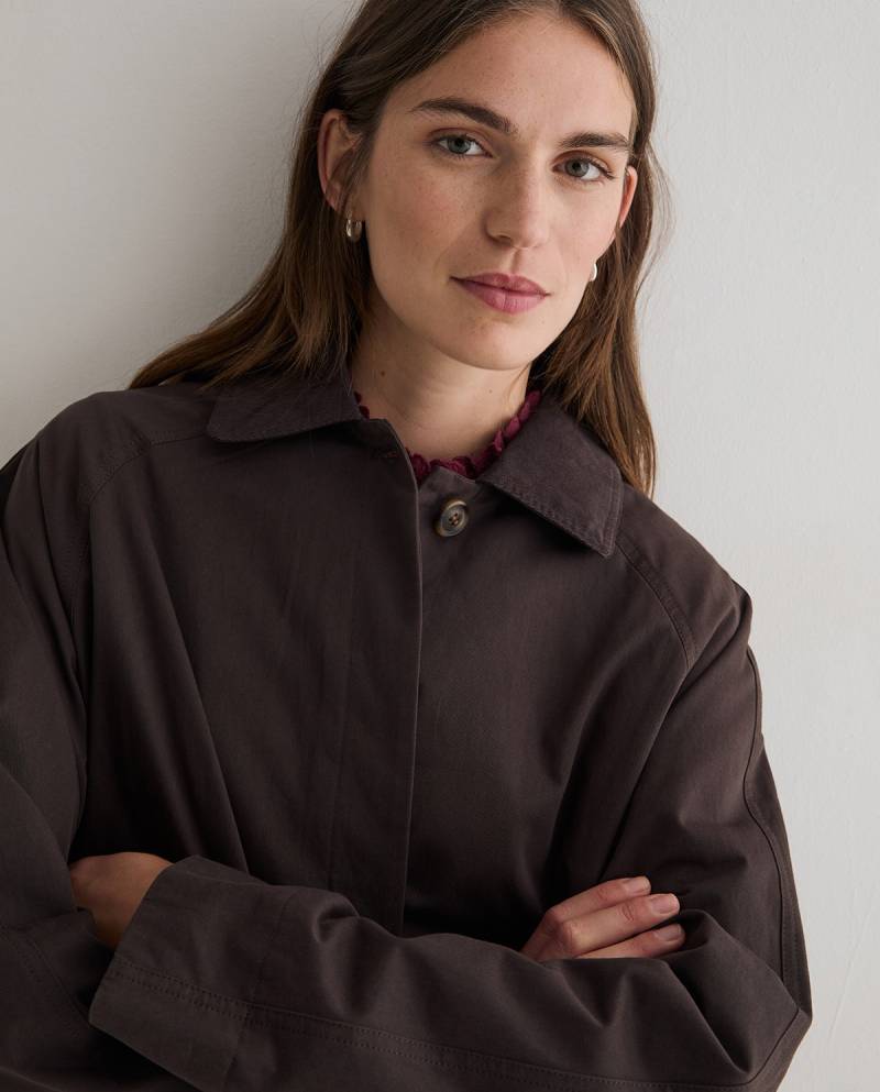 yerse short trench coat chocolate sketchshop