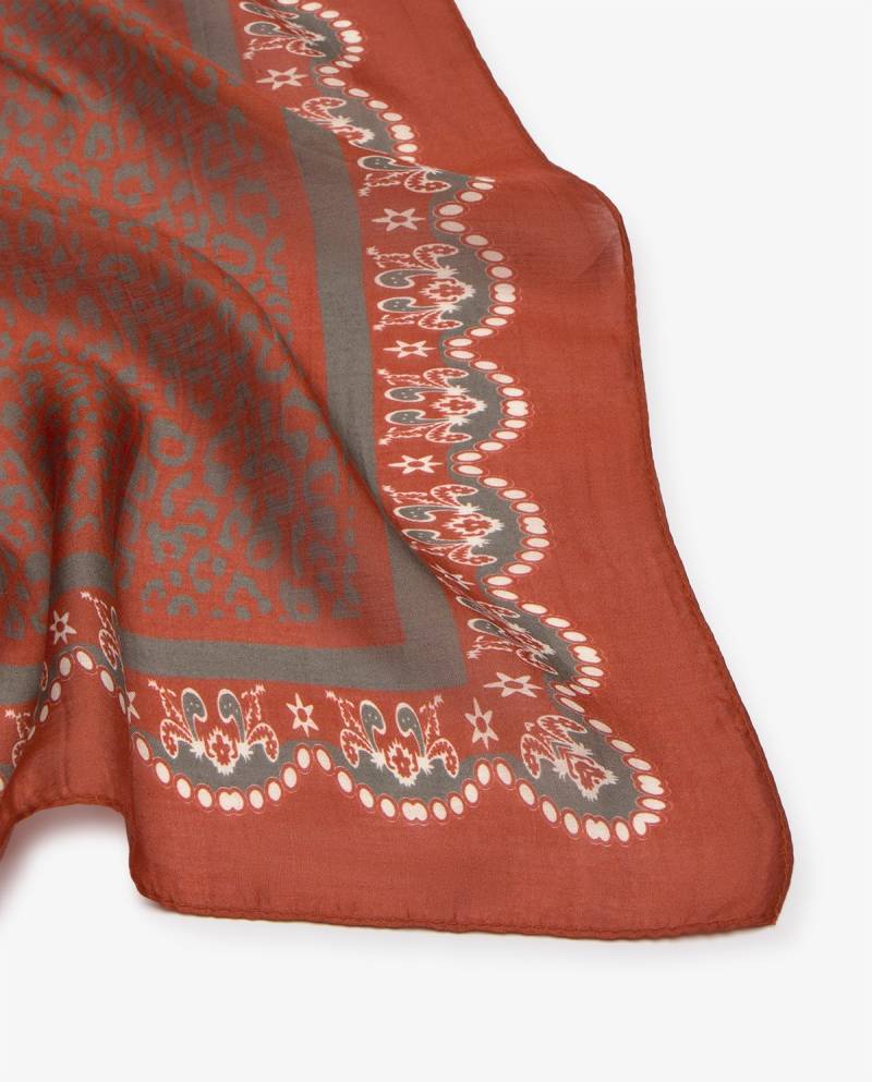 yerse silk blend scarf terracotta sketchshop