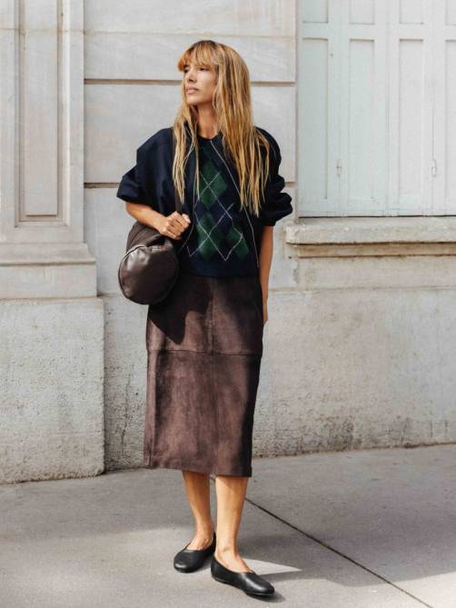 yerse suede skirt chocolate sketchshop