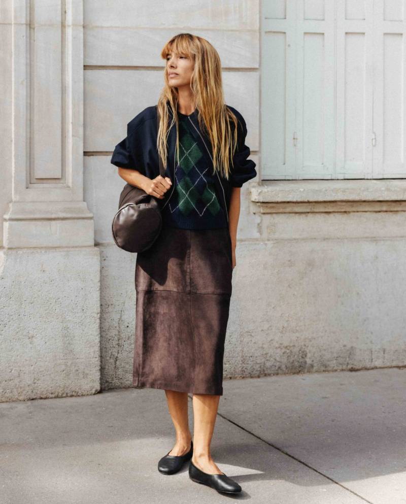 yerse suede skirt chocolate sketchshop