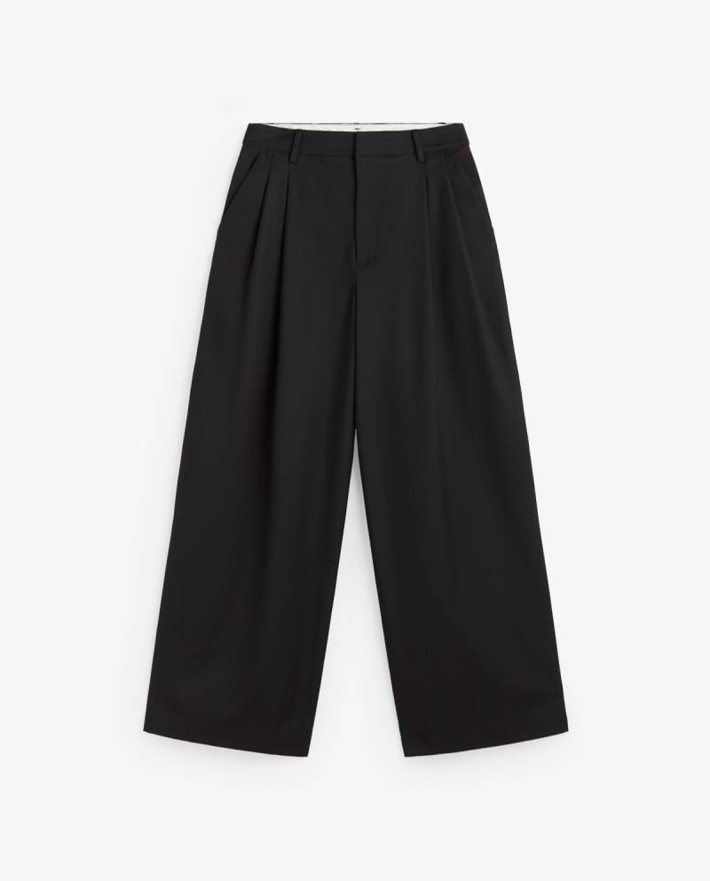 yerse structured wide leg suit trousers black sketchshop