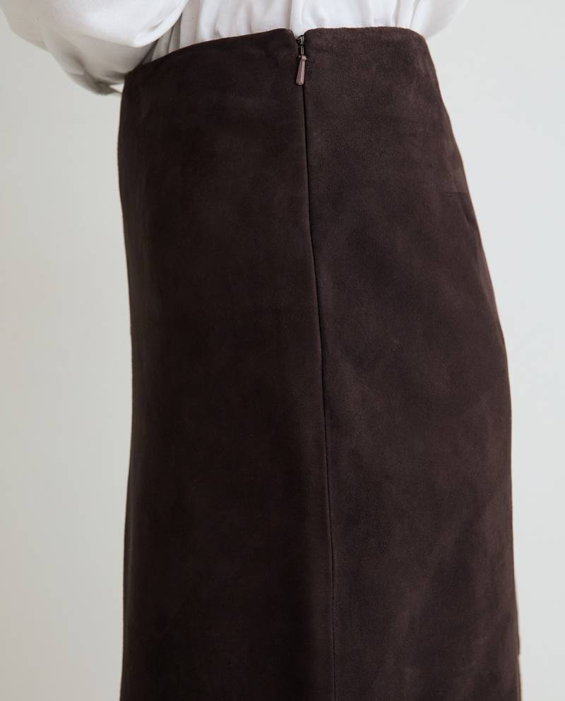 yerse suede skirt chocolate sketchshop