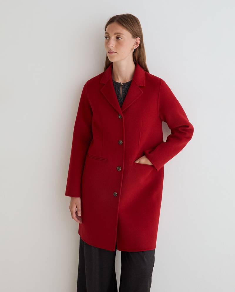 yerse handmade wool blend midi coat red sketchshop