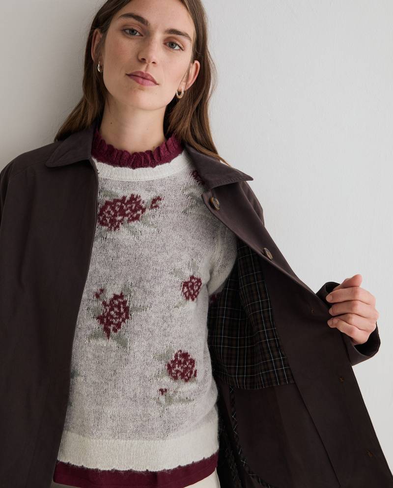yerse short trench coat chocolate sketchshop