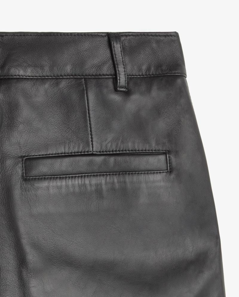 yerse straight leather trousers black sketchshop