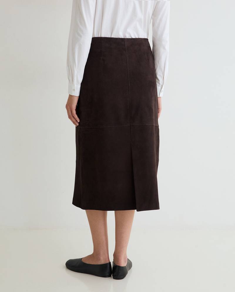 yerse suede skirt chocolate sketchshop
