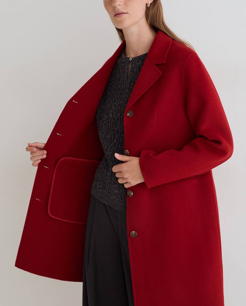 yerse handmade wool blend midi coat red sketchshop