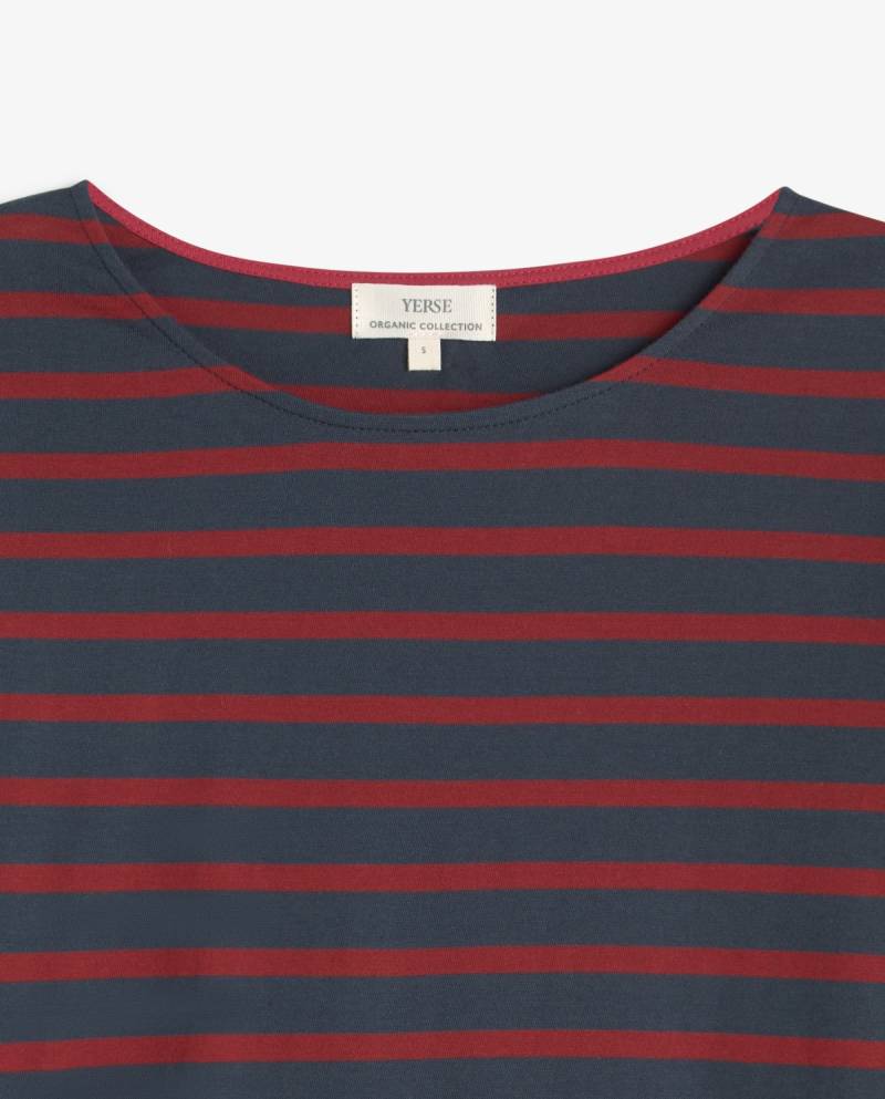 yerse organic cotton striped tshirt blue sketchshop