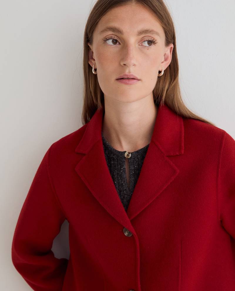 yerse handmade wool blend midi coat red sketchshop