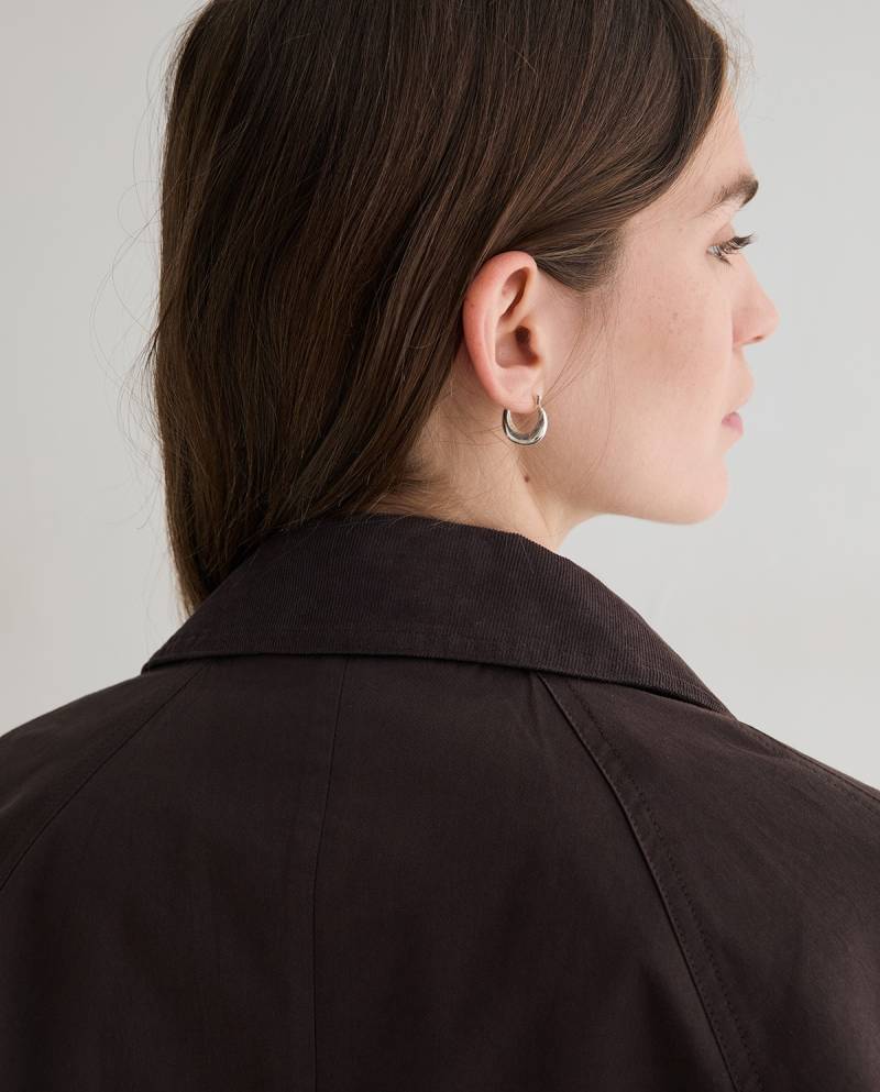 yerse short trench coat chocolate sketchshop