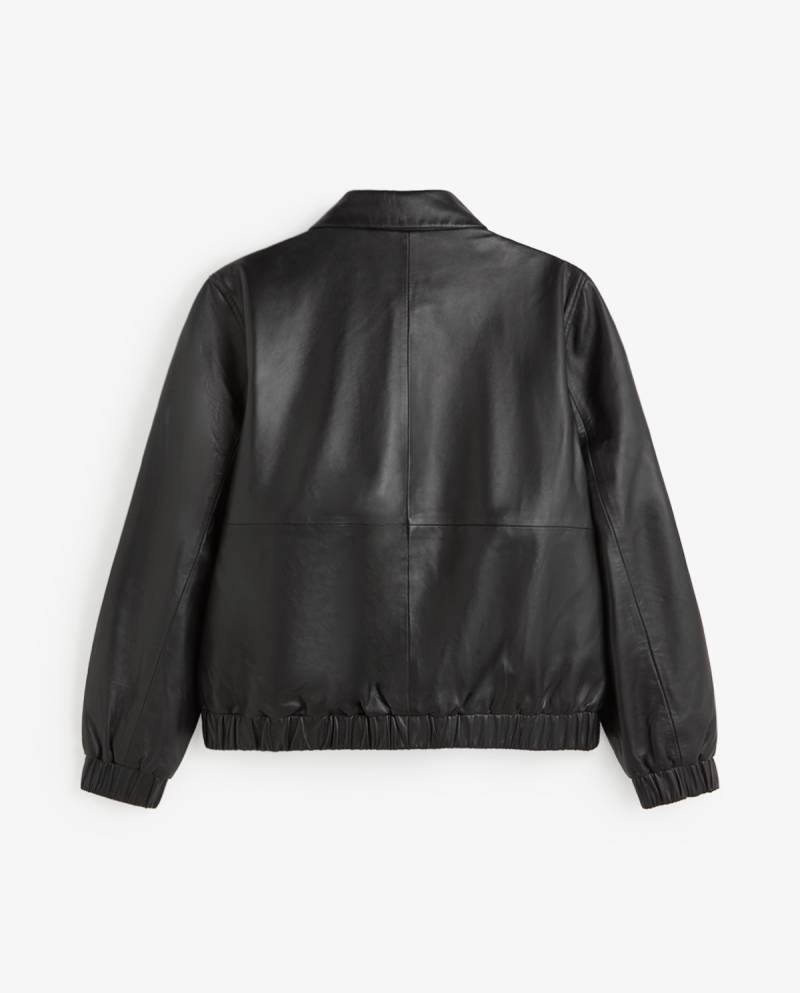 yerse leather bomber jacket black sketchshop