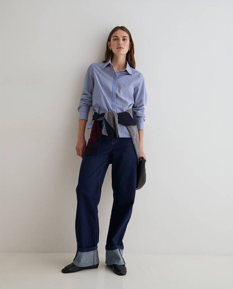 yerse organic cotton poplin shirt stripes sketchshop