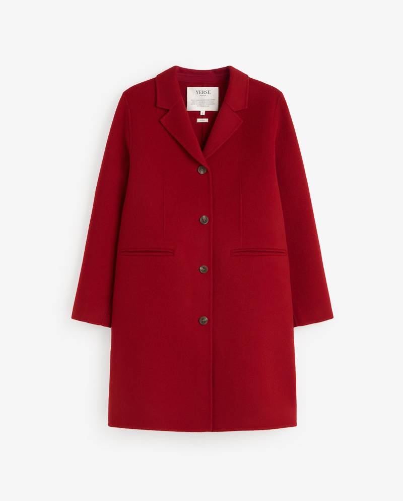 yerse handmade wool blend midi coat red sketchshop