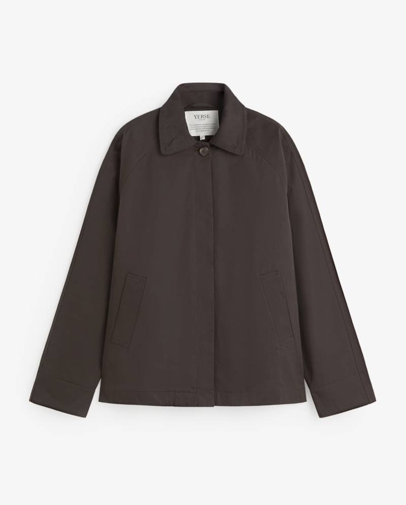 yerse short trench coat chocolate sketchshop