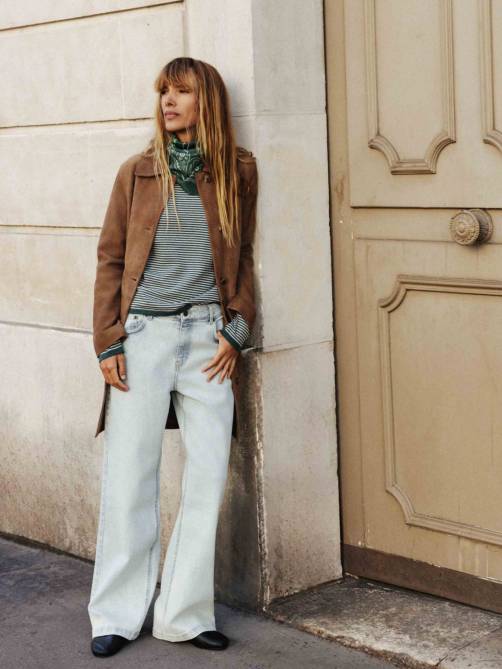 yerse suede midi coat camel sketchshop