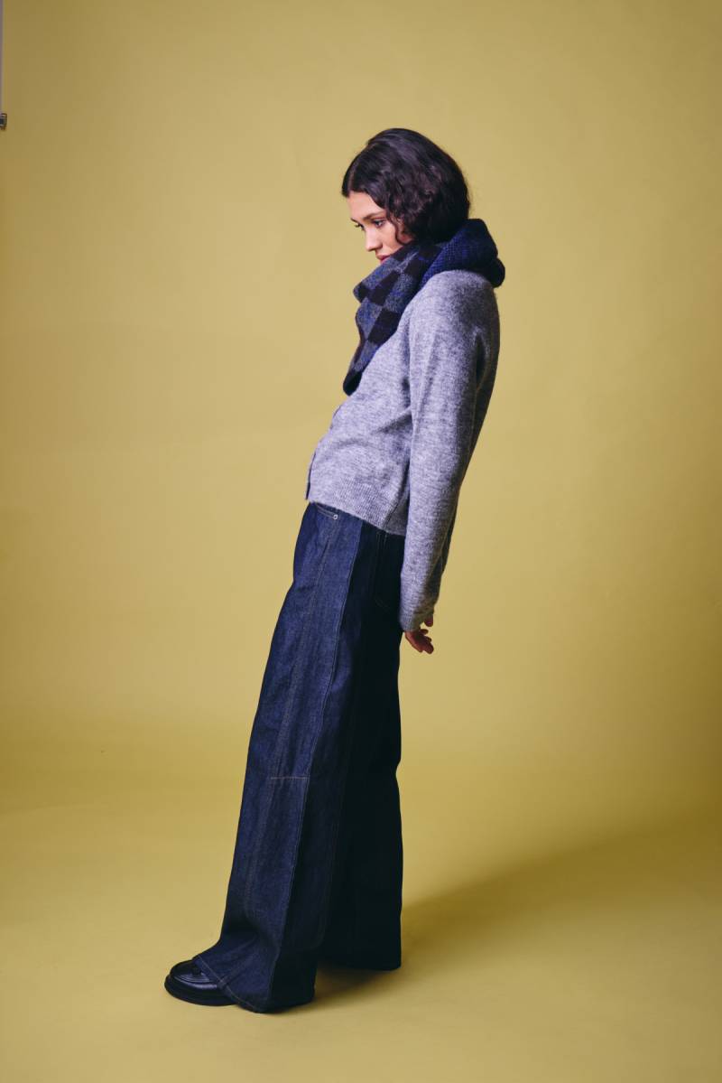 ichi ihsage cardigan alloy melange sketchshop