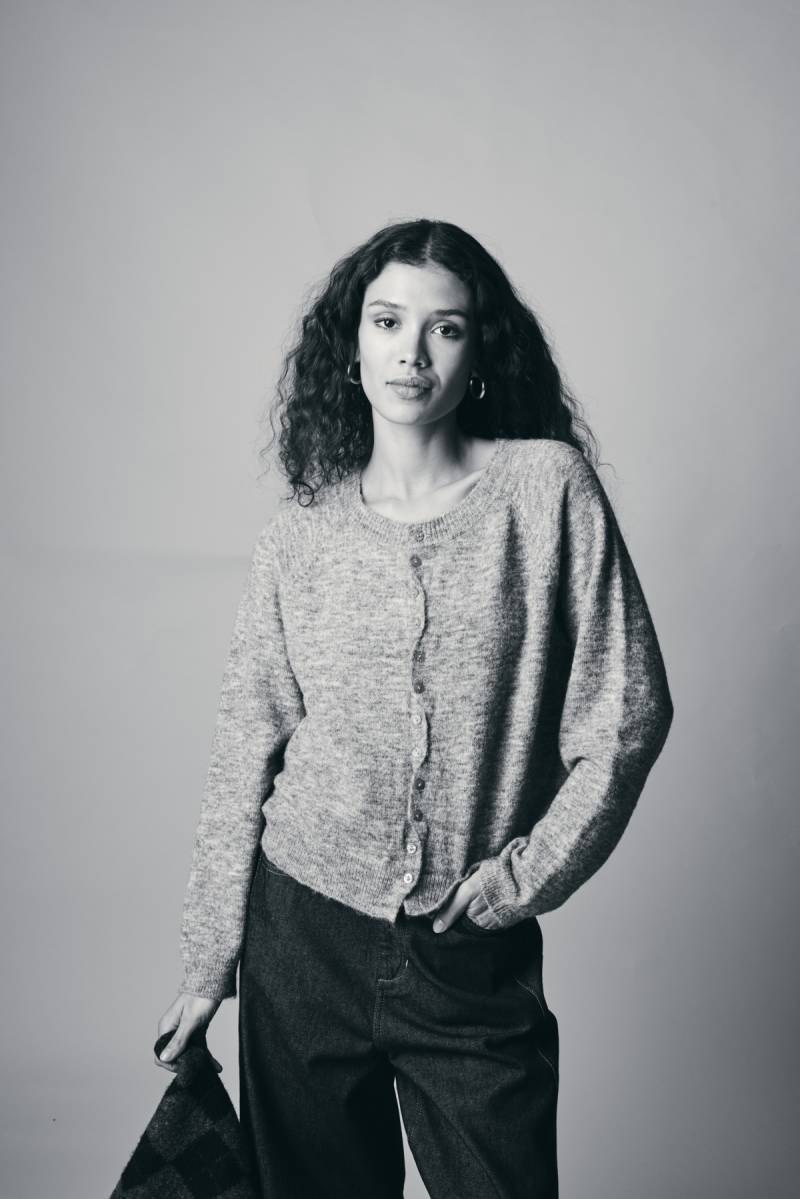 ichi ihsage cardigan alloy melange sketchshop