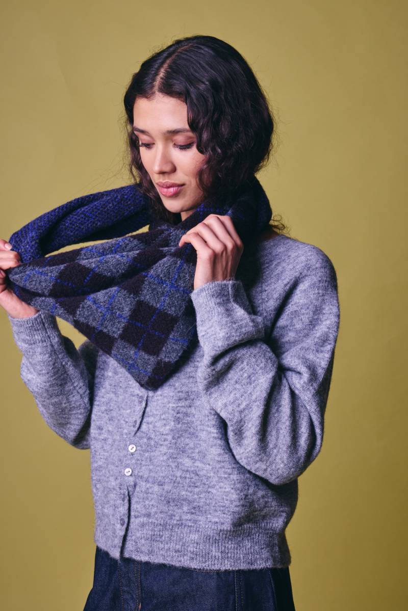 ichi ihsage cardigan alloy melange sketchshop