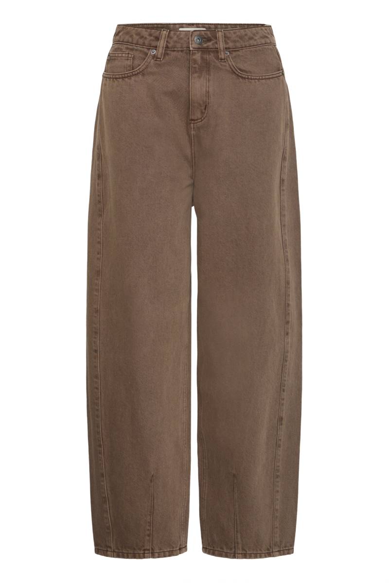 ichi ihblich barrel jeans brown sketchshop