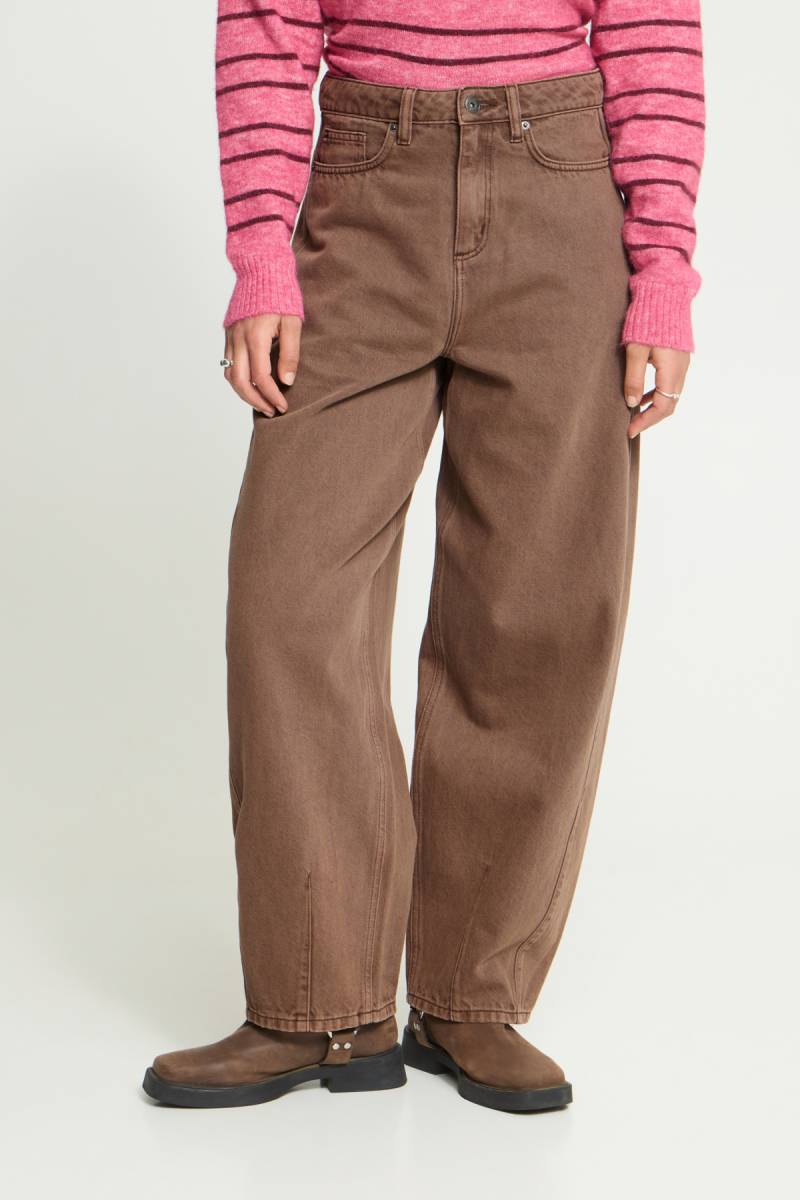 ichi ihblich barrel jeans brown sketchshop