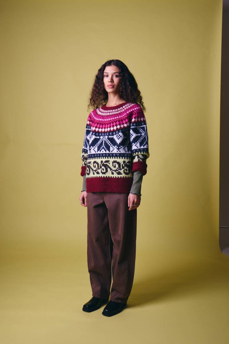 ichi ihblich barrel jeans brown sketchshop