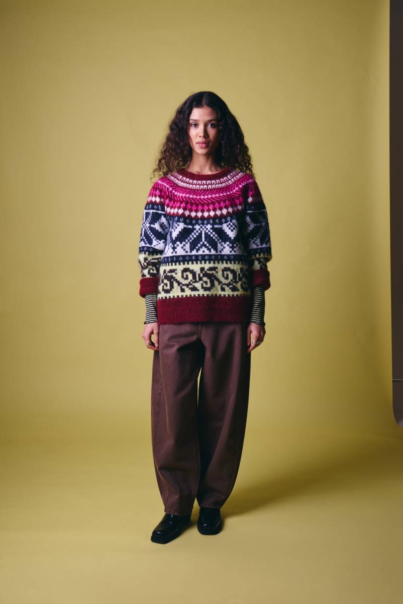 ichi ihblich barrel jeans brown sketchshop
