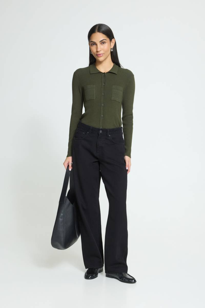 ichi ihjulia straight pants black sketchshop