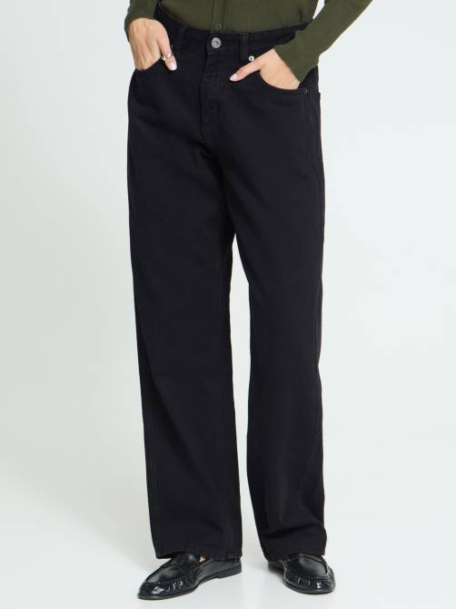 ichi ihjulia straight pants black sketchshop
